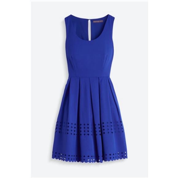 STITCH FIX BRIXON IVY NWT Cobalt Blue James Laser Cut Dress // XS - Picture 1 of 7